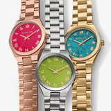  Shop Authentic Michael Kors Lennox Analog Blue Dial Gold Steel Strap Watch for Women - MK7460 - Luxxuri