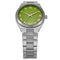  Shop Authentic Michael Kors Lennox Three-Hand Green Dial Silver Steel Strap Watch for Women - MK7463 - Luxxuri