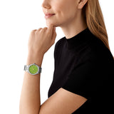  Shop Authentic Michael Kors Lennox Three-Hand Green Dial Silver Steel Strap Watch for Women - MK7463 - Luxxuri