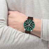  Shop Authentic Hugo Boss Troper Chronograph Green Dial Brown Leather Strap Watch For Men - 1514098 - Luxxuri