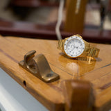  Shop Authentic Fossil Blue Dive Three Hand White Dial Gold Steel Strap Watch For Women - ES5350 - Luxxuri