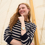  Shop Authentic Fossil Blue Dive Three Hand White Dial Gold Steel Strap Watch For Women - ES5350 - Luxxuri