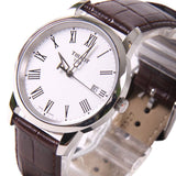  Shop Authentic Tissot T Classic Dream White Dial Brown Leather Strap Watch for Men - T033.410.16.013.01 - Luxxuri