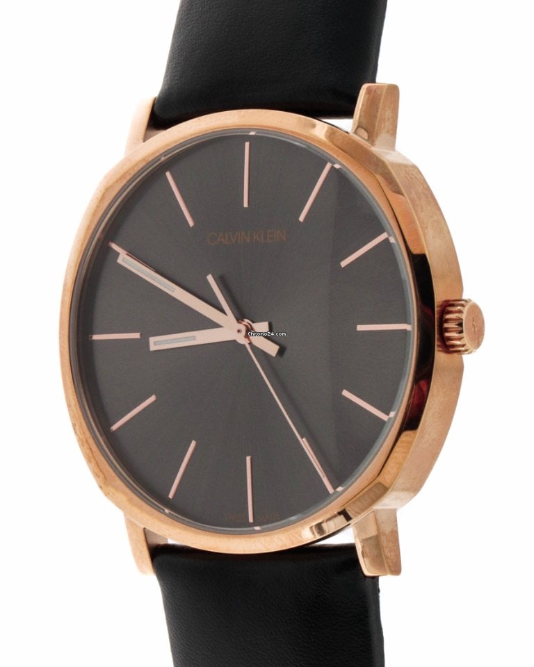  Shop Authentic Calvin Klein Posh Black Dial Black Leather Strap Watch for Men - K8Q316C3 - Luxxuri