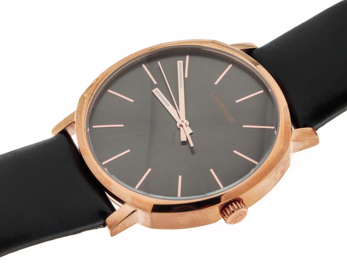  Shop Authentic Calvin Klein Posh Black Dial Black Leather Strap Watch for Men - K8Q316C3 - Luxxuri