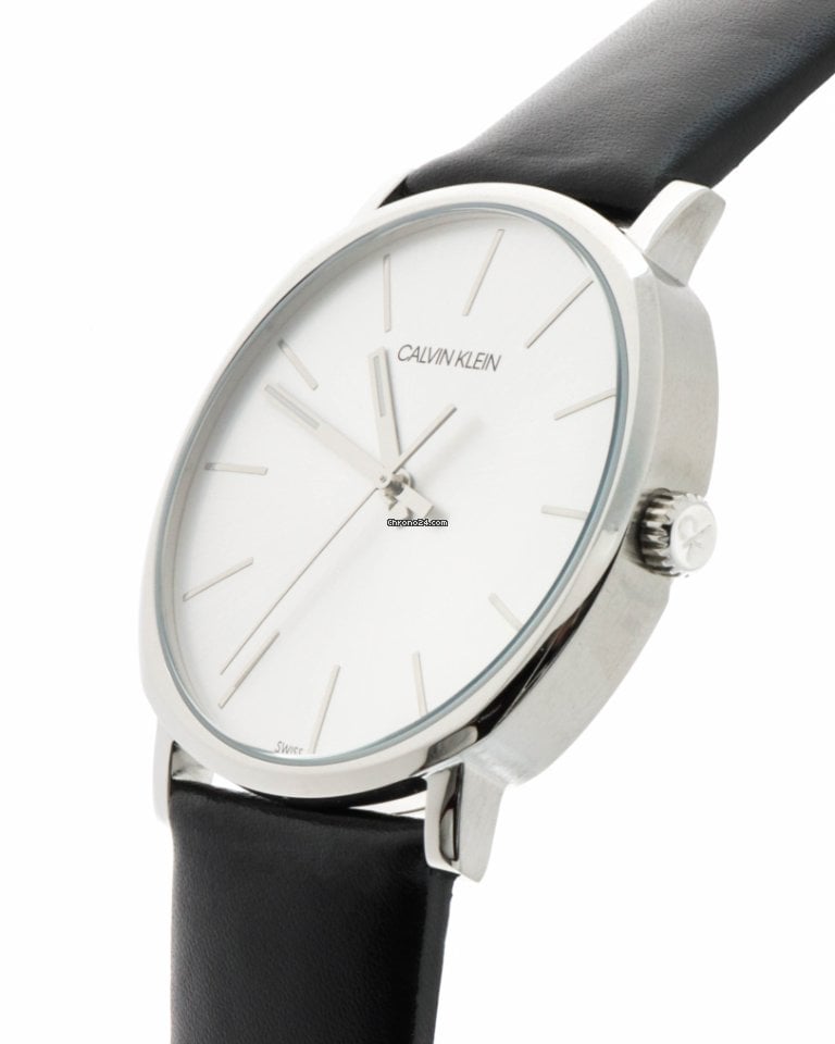  Shop Authentic Calvin Klein Posh Silver Dial Black Leather Strap Watch for Men - K8Q311C6 - Luxxuri