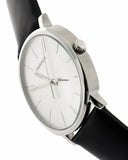  Shop Authentic Calvin Klein Posh Silver Dial Black Leather Strap Watch for Men - K8Q311C6 - Luxxuri