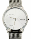  Shop Authentic Calvin Klein Minimal Silver Dial Silver Mesh Bracelet Watch for Men - K3M2112Z - Luxxuri