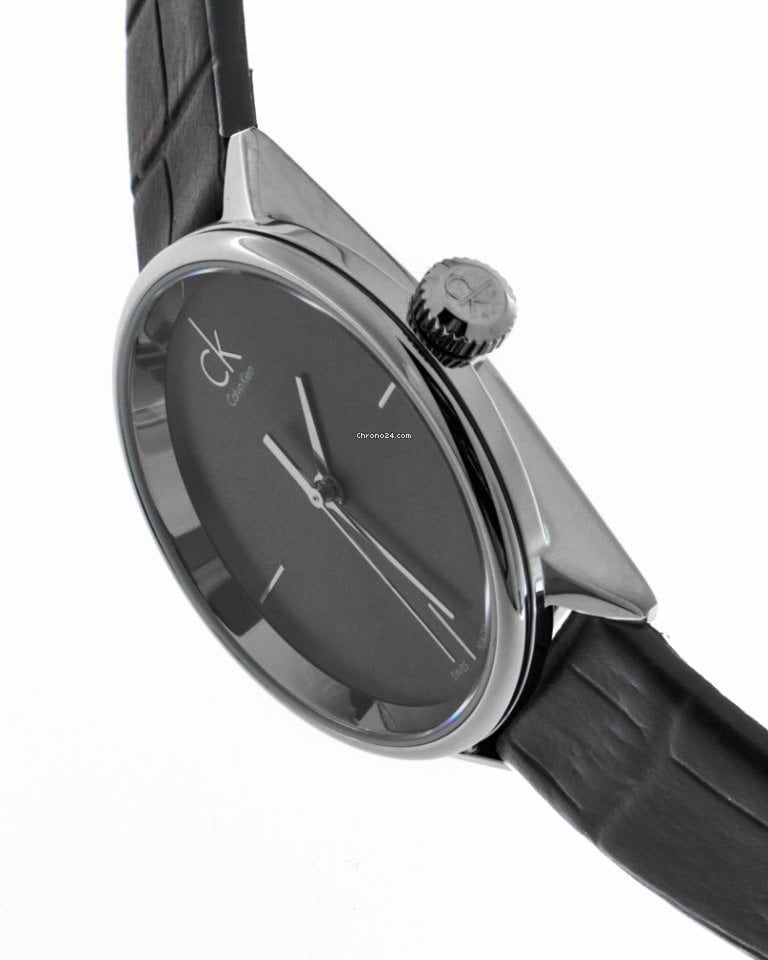  Shop Authentic Calvin Klein Accent Black Dial Black Leather Strap Watch for Women  - K2Y2Y1C3 - Luxxuri