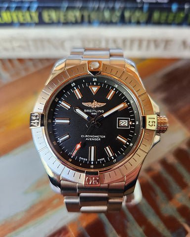  Shop Authentic Breitling Avenger Automatic 43mm Black Dial Silver Steel Strap Watch for Men - A17318101B1A1 - Luxxuri