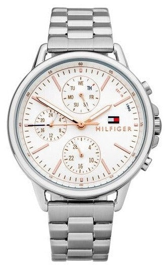  Shop Authentic Tommy Hilfiger Carly White Dial Silver Stainless Steel Strap Watch for Women - 1781787 - Luxxuri