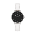  Shop Authentic Daniel Wellington Classic Petite Bondi Black Dial White Leather Strap Watch for Women - DW00100286 - Luxxuri