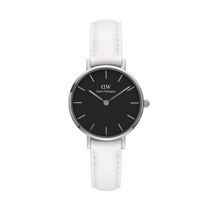  Shop Authentic Daniel Wellington Classic Petite Bondi Black Dial White Leather Strap Watch for Women - DW00100286 - Luxxuri
