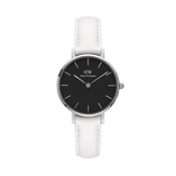 Shop Authentic Daniel Wellington Classic Petite Bondi Black Dial White Leather Strap Watch for Women - DW00100286 - Luxxuri