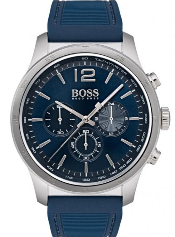  Shop Authentic Hugo Boss Professional Chronograph Blue Dial Blue Silicone Strap Watch for Men - 1513526 - Luxxuri