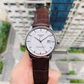  Shop Authentic Tissot Luxury Powermatic 80 Silver Dial Brown Leather Strap Watch For Men - T086.407.16.031.00 - Luxxuri