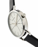  Shop Authentic Calvin Klein Evan White Dial Black Leather Strap Watch for Women - K7B231CY - Luxxuri