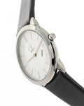  Shop Authentic Calvin Klein Minimal Silver Dial Black Leather Strap Watch for Women - K3M221C6 - Luxxuri