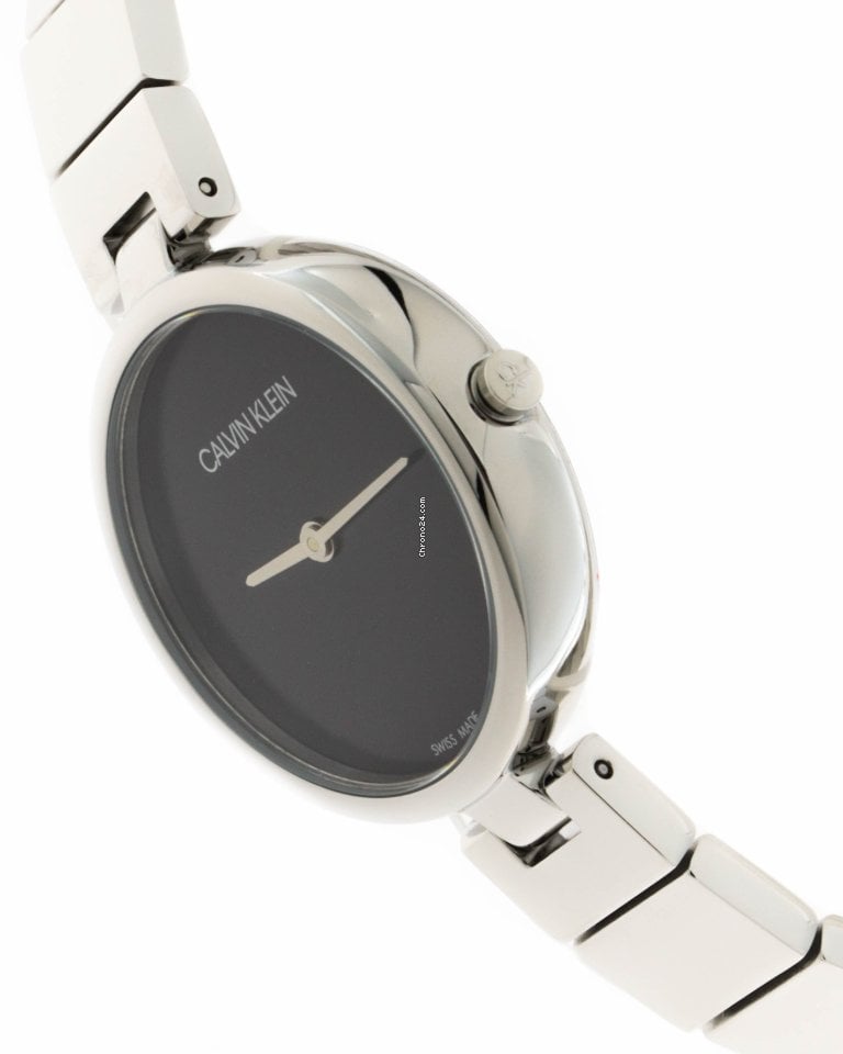  Shop Authentic Calvin Klein Authentic Black Dial Silver Steel Strap Watch for Women - K8G23141 - Luxxuri