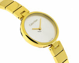  Shop Authentic Calvin Klein Authentic Silver Dial Gold Steel Strap Watch for Women - K8G23546 - Luxxuri