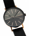  Shop Authentic Calvin Klein Boost Black Dial Black Leather Strap Watch for Men - K7Y21TCZ - Luxxuri