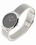  Shop Authentic Calvin Klein Minimal Grey Dial Silver Mesh Bracelet Watch for Women - K3M2212X - Luxxuri