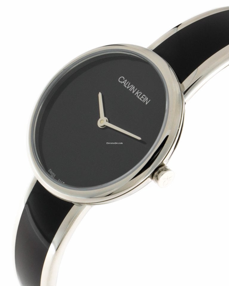  Shop Authentic Calvin Klein Seduce Black Dial Two Tone Steel Strap Watch for Women - K4E2N111 - Luxxuri