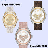  Shop Authentic Michael Kors Multifunction Silver Dial Pink Leather Strap Watch For Women - MK7206 - Luxxuri