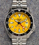  Shop Authentic Seiko 5 Sport SKX GMT US Special Creation Automatic Yellow Dial Silver Steel Strap Watch for Men - SSK017K1 - Luxxuri