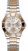  Shop Authentic Guess Sunray Multifunction Crystals Silver Dial Two Tone Steel Strap Watch For Women - GW0616L3 - Luxxuri