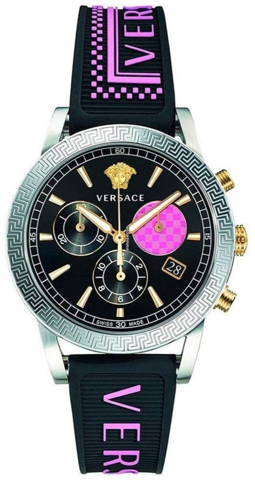  Shop Authentic Versace Sport Tech Chronograph Black Dial Black Rubber Strap Watch for Women - VELT00619 - Luxxuri