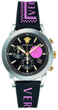  Shop Authentic Versace Sport Tech Chronograph Black Dial Black Rubber Strap Watch for Women - VELT00619 - Luxxuri