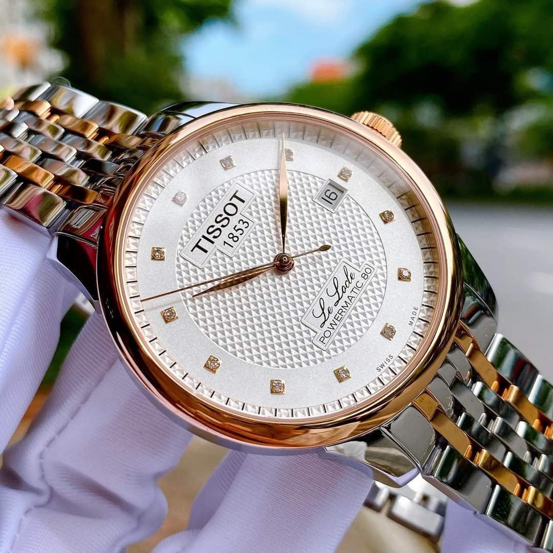  Shop Authentic Tissot Le Locle Powermatic 80 Silver Dial Two Tone Steel Strap Watch For Men - T006.407.22.036.01 - Luxxuri