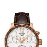  Shop Authentic Tissot Quickster Chronograph 42mm White Dial Brown Leather Strap Watch For Men - T095.417.36.037.00 - Luxxuri
