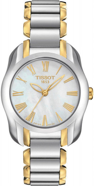  Shop Authentic Tissot T Wave Mother of Pearl Dial Two Tone Steel Strap Watch for Women - T023.210.22.117.00 - Luxxuri