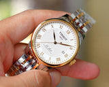  Shop Authentic Tissot T Classic Le Locle Powermatic 80 Silver Dial Two Tone Steel Strap Watch For Men - T0064072203301 - Luxxuri