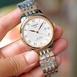  Shop Authentic Tissot T Classic Le Locle Powermatic 80 Silver Dial Two Tone Steel Strap Watch For Men - T0064072203301 - Luxxuri