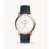  Shop Authentic Fossil The Minimalist Slim White Dial Blue Leather Strap Watch for Men - FS5371 - Luxxuri