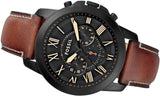  Shop Authentic Fossil Grant Chronograph Black Dial Brown Leather Strap Watch for Men - FS5241 - Luxxuri