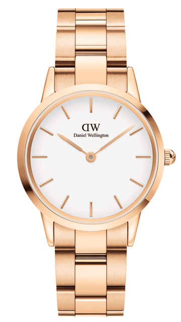  Shop Authentic Daniel Wellington Iconic Link White Dial Rose Gold Steel Strap Watch For Women - DW00100209 - Luxxuri