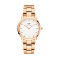  Shop Authentic Daniel Wellington Iconic Link White Dial Rose Gold Steel Strap Watch For Women - DW00100211 - Luxxuri