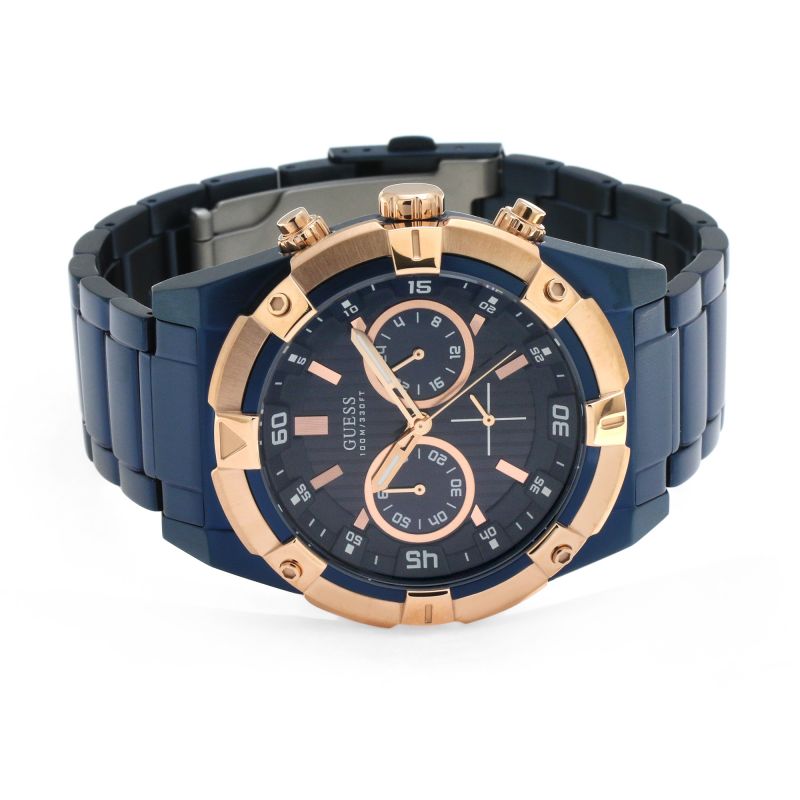  Shop Authentic Guess Jolt Analog Blue Dial Blue Steel Strap Watch for Men - W0377G4 - Luxxuri