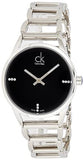  Shop Authentic Calvin Klein Stately Black Dial Silver Steel Strap Watch for Women - K3G2312S - Luxxuri