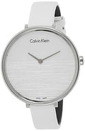  Shop Authentic Calvin Klein Rise White Grey Dial White Leather Strap Watch for Women - K7A231L6 - Luxxuri