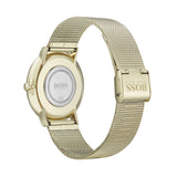  Shop Authentic Hugo Boss Horizon Quartz Black Dial Gold Mesh Bracelet Watch For Men - HB1513735 - Luxxuri