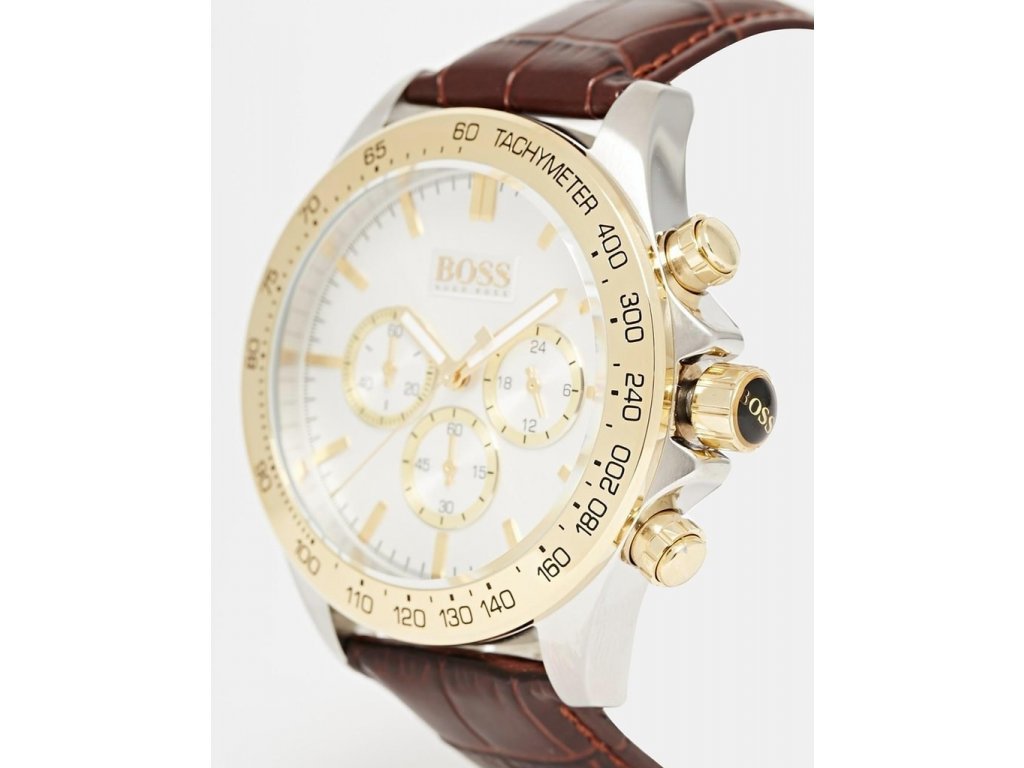  Shop Authentic Hugo Boss Ikon White Dial Brown Leather Strap Watch for Men - 1513174 - Luxxuri