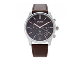  Shop Authentic Hugo Boss Time One Black Dial Brown Leather Strap Watch for Men - 1513448 - Luxxuri