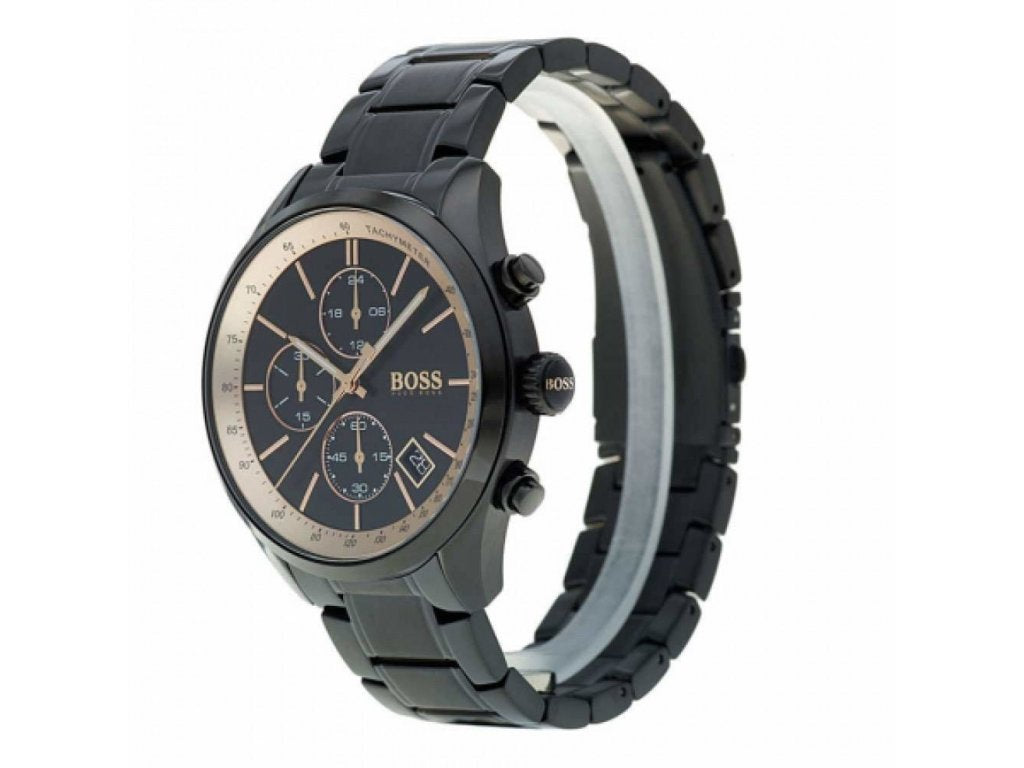  Shop Authentic Hugo Boss Grand Prix Black Dial Black Steel Strap Watch for Men - 1513578 - Luxxuri