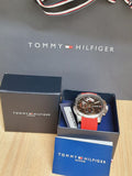  Shop Authentic Tommy Hilfiger Decker Quartz Black Dial Red Rubber Strap Watch for Men - 1791351 - Luxxuri