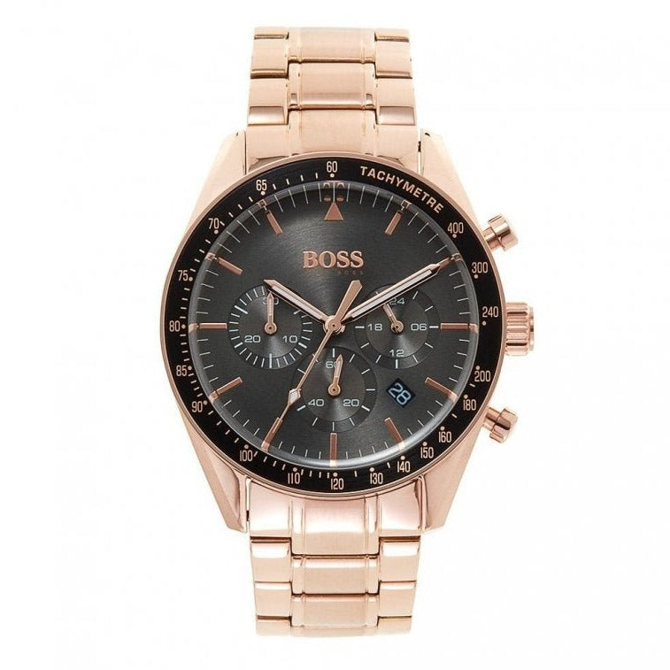  Shop Authentic Hugo Boss Trophy Grey Dial Rose Gold Steel Strap Watch for Men - 1513632 - Luxxuri